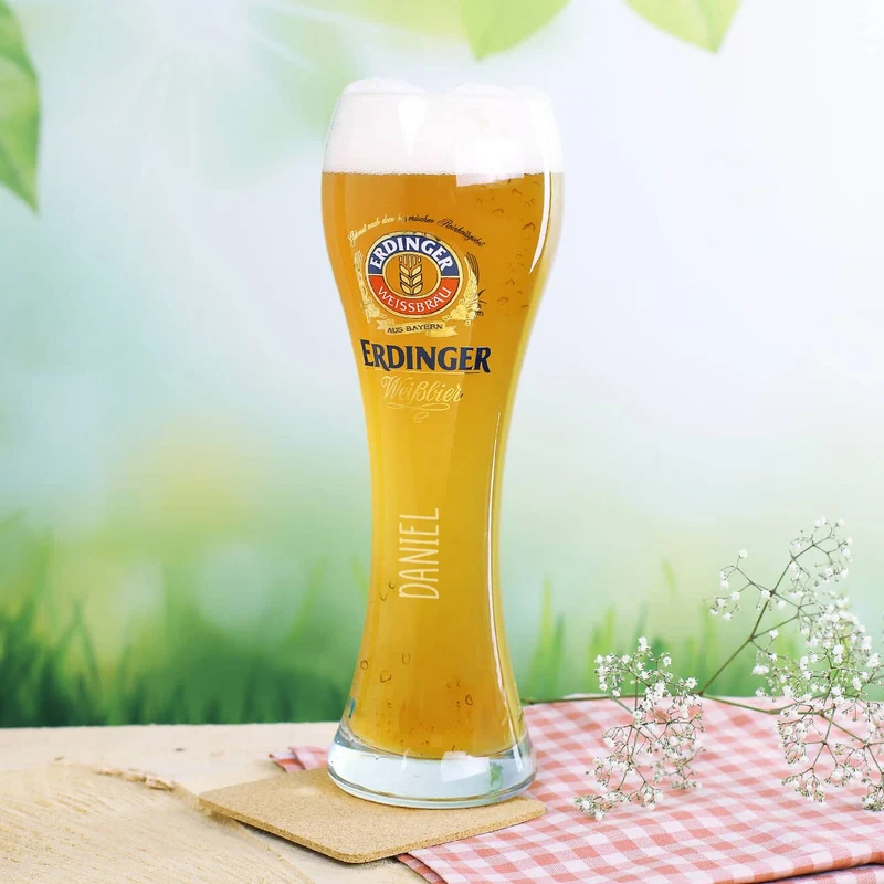 Beste Wünsche - Erdinger Geschenkset für Männer mit Wunschtext und Name | Mit oder ohne Alkohol