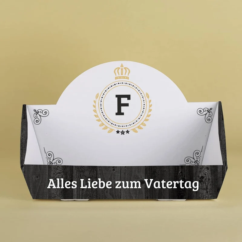 Geschenkkorb für Männer mit persönlichem Druck und verschiedenen Füllungen