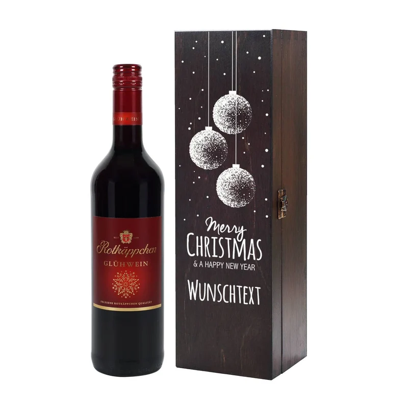 Glühwein mit persönlicher Geschenkbox zu Weihnachten