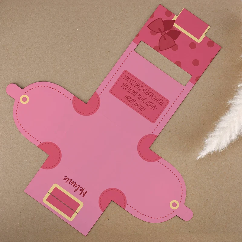 Pinke Glitzertasse in persönlicher Tassentasche mit Name und Wunschtext