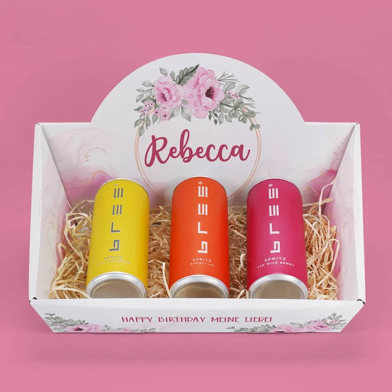 Floraler Geschenkkorb zum Muttertag oder Geburtstag mit verschiedenen Füllungen
