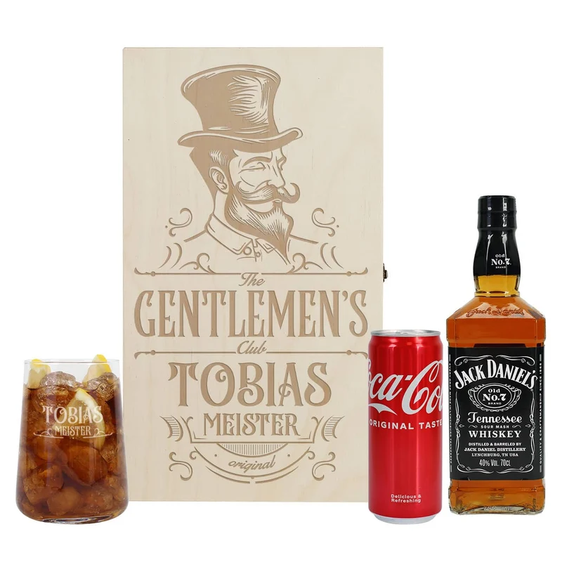 The Gentlemen's Club - Jack Daniel's Geschenkset in hochwertiger Geschenkbox