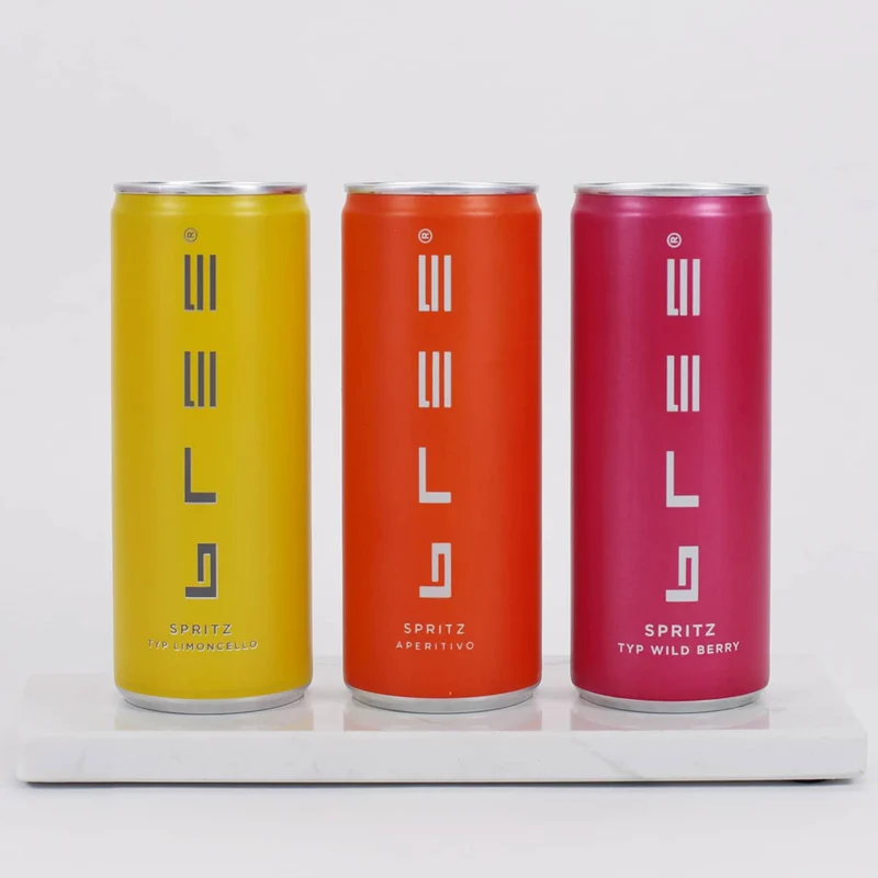 Muttivationsdosen zum Muttertag - 3 Bree Spritz Dosen im Geschenkkorb