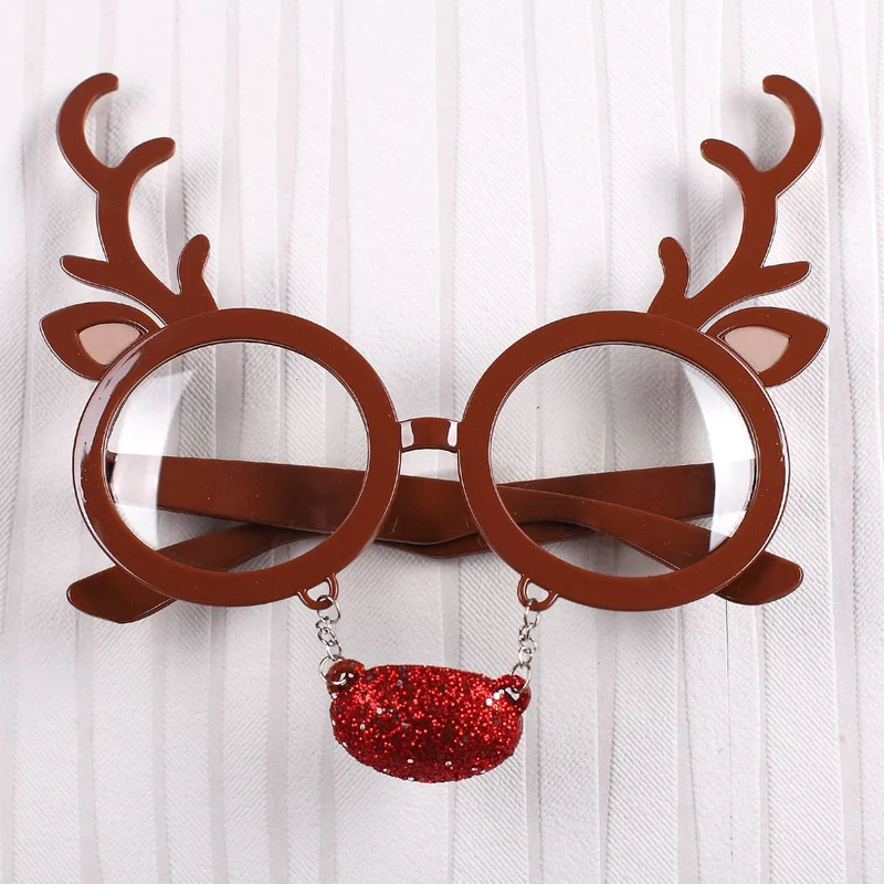 Gag-Brille Elch mit roter Nase