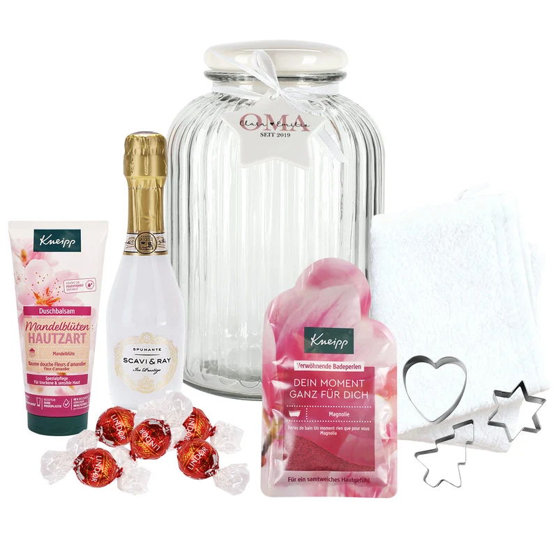 XL Glasdose gefüllt - Oma seit - Geschenkset für die beste Oma