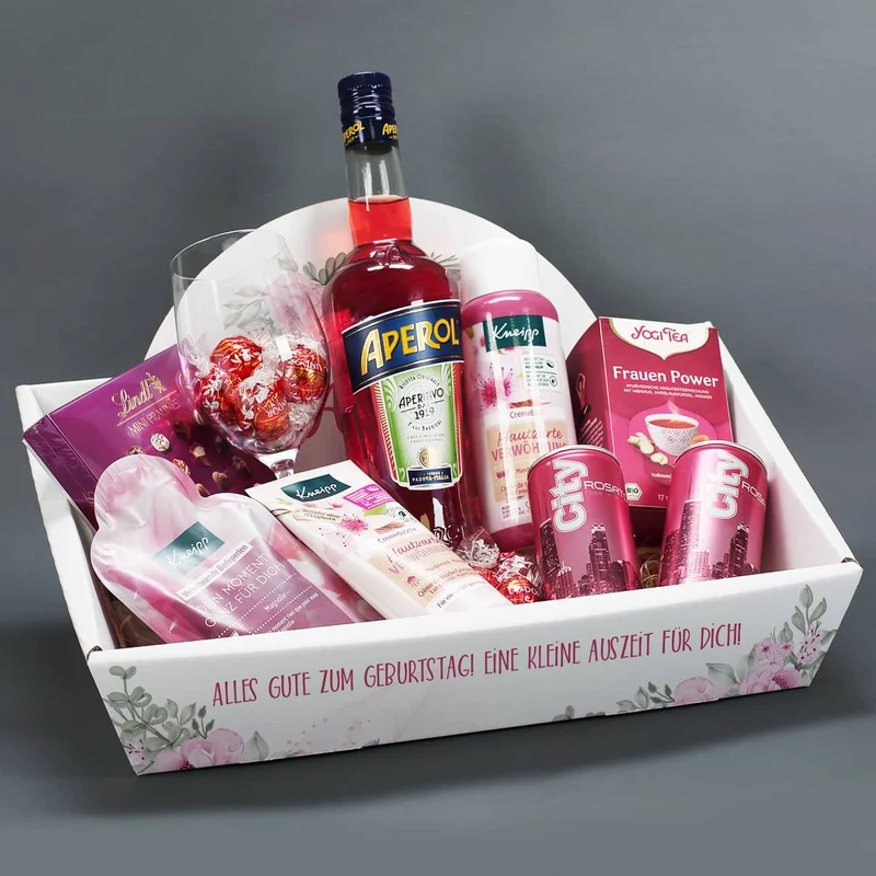 Gefüllter Geschenkkorb für Frauen