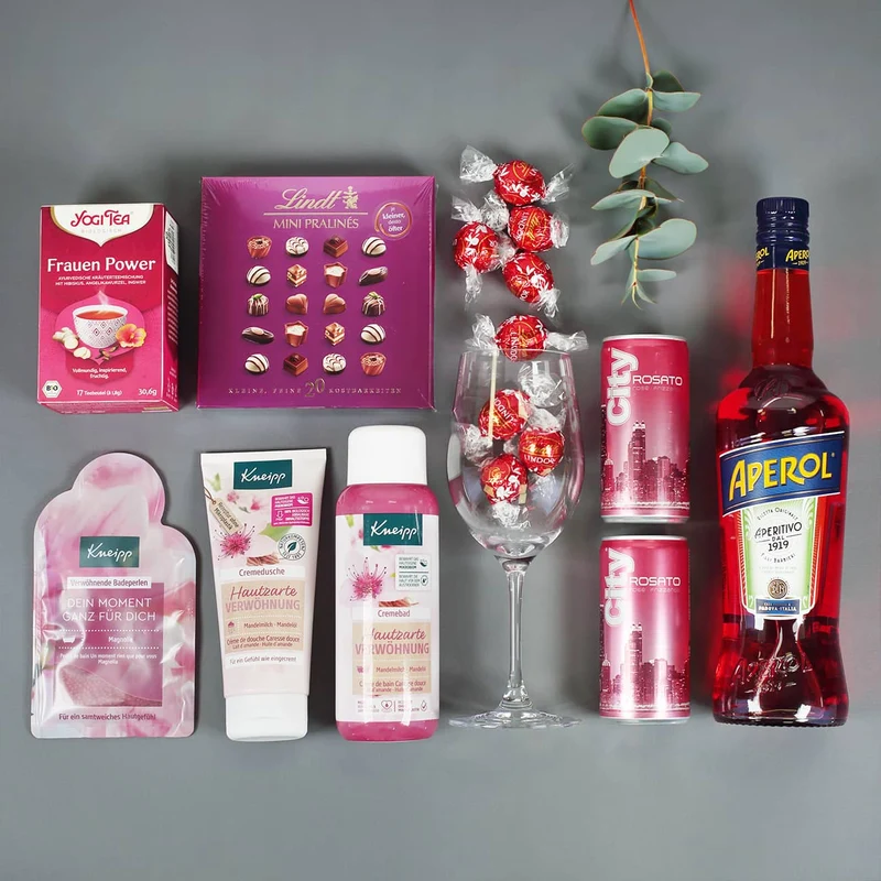 Gefüllter Geschenkkorb für Frauen