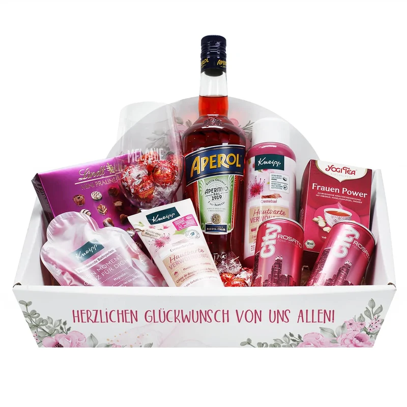 Gefüllter Geschenkkorb für Frauen