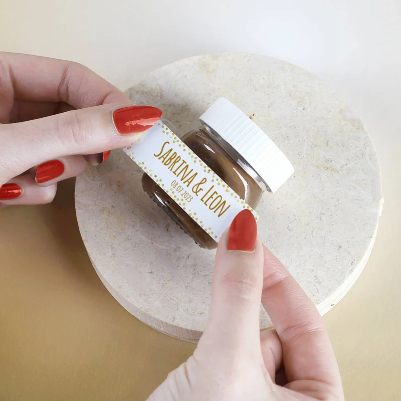 10er Set Nutella als Gastgeschenk mit personalisierten Etiketten