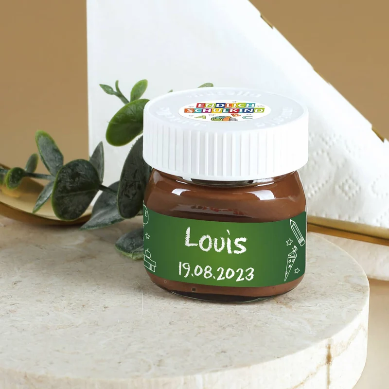 10er Set Nutella als Gastgeschenk zur Einschulung