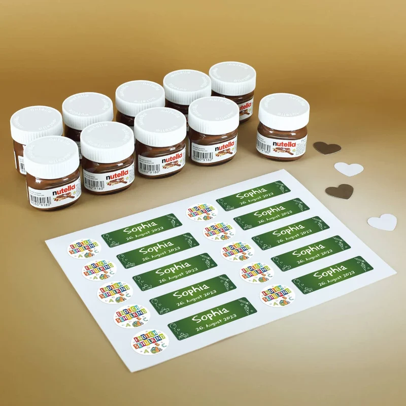 10er Set Nutella als Gastgeschenk zur Einschulung