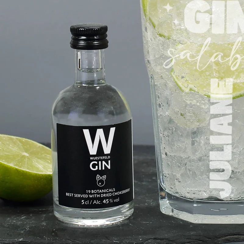 Gin salabim - kleines Gin Geschenkset mit Ihrem Wunschnamen
