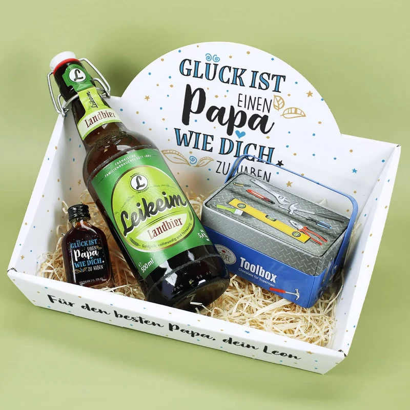 Persönlicher Geschenkkorb für den besten Papa - mit verschiedenen Füllungen