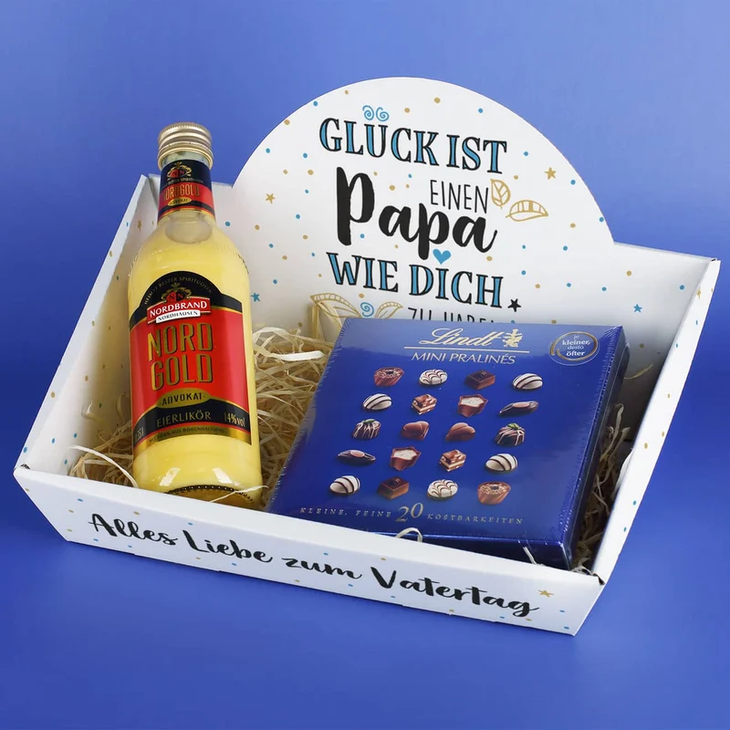 Persönlicher Geschenkkorb für den besten Papa - mit verschiedenen Füllungen