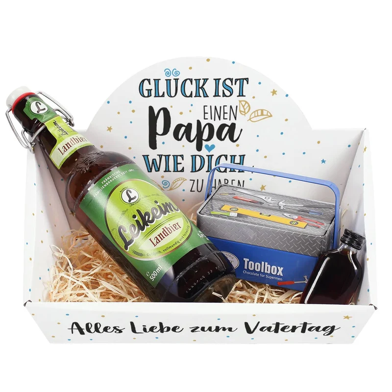 Persönlicher Geschenkkorb für den besten Papa - mit verschiedenen Füllungen