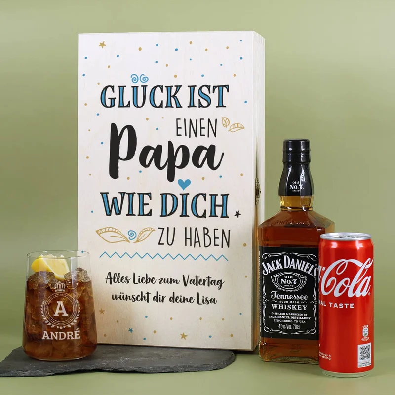 Jack Daniels Geschenkset für den besten Papa zum Vatertag oder Geburtstag