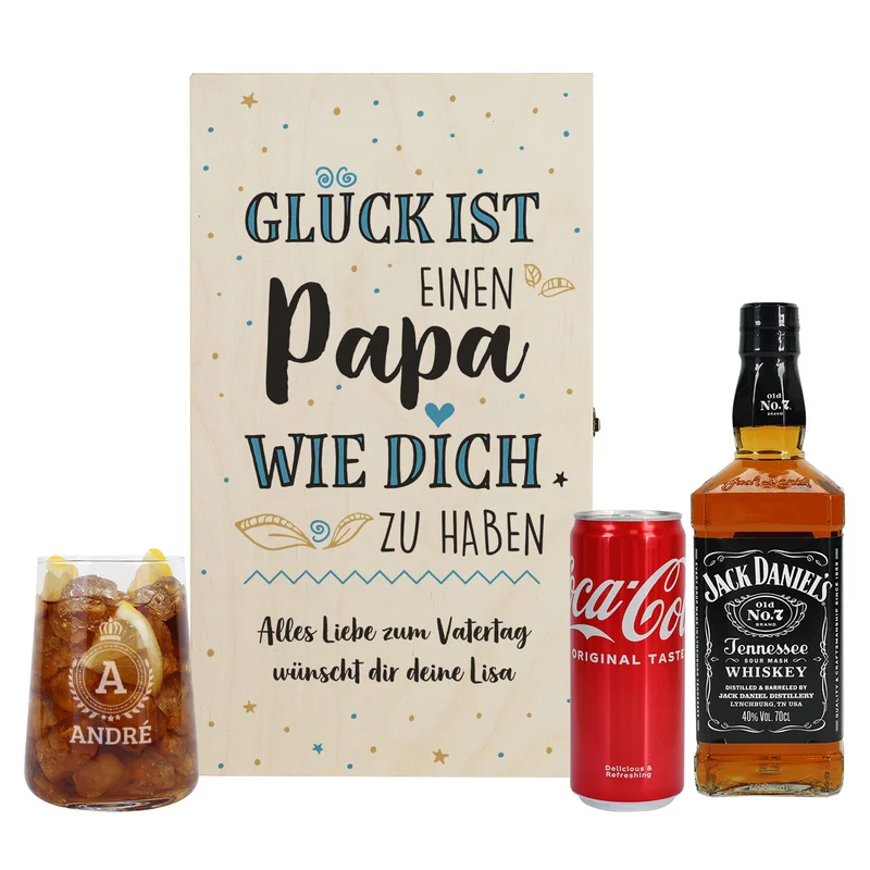 Jack Daniels Geschenkset für den besten Papa zum Vatertag oder Geburtstag