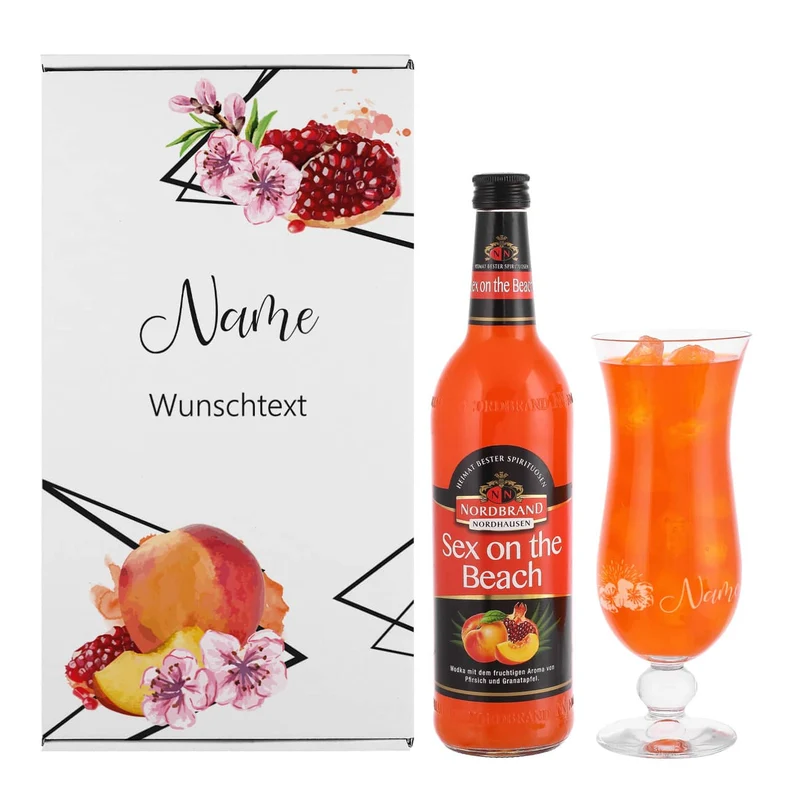 Cocktail-Set mit graviertem Glas in persönlicher Verpackung