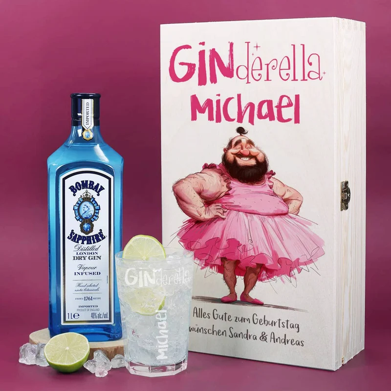 GINderella - Bombay Gin Geschenkset mit Glas und Box