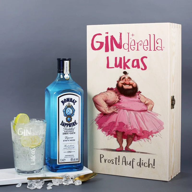 GINderella - Bombay Gin Geschenkset mit Glas und Box