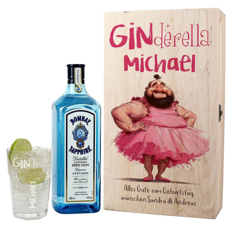 GINderella - Bombay Gin Geschenkset mit Glas und Box