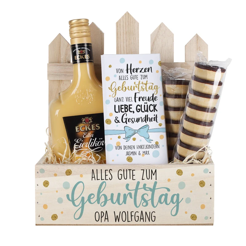 Alles Gute zum Geburtstag - Eierlikör Geschenkset mit Personalisierung