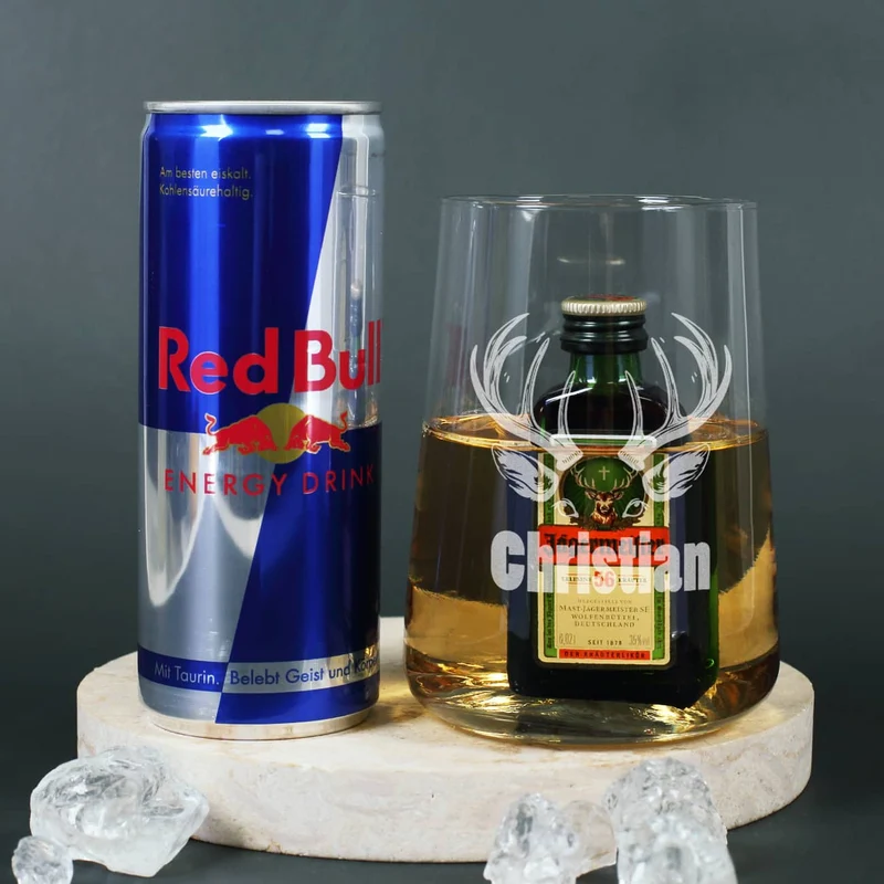 Fliegender Hirsch Geschenkset mit Jägermeister und Red Bull