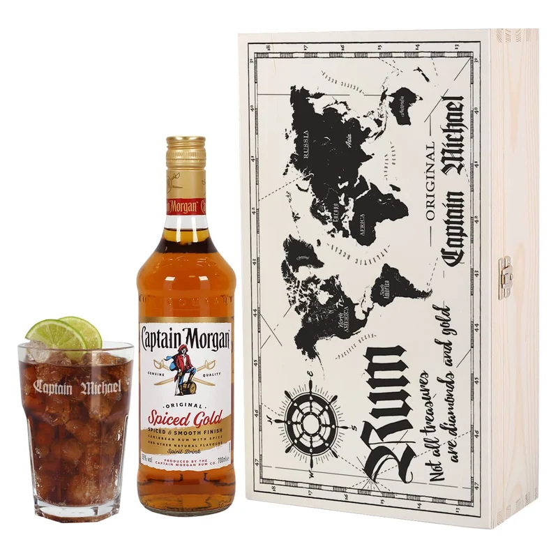 Rum-Set mit Captain Motiv