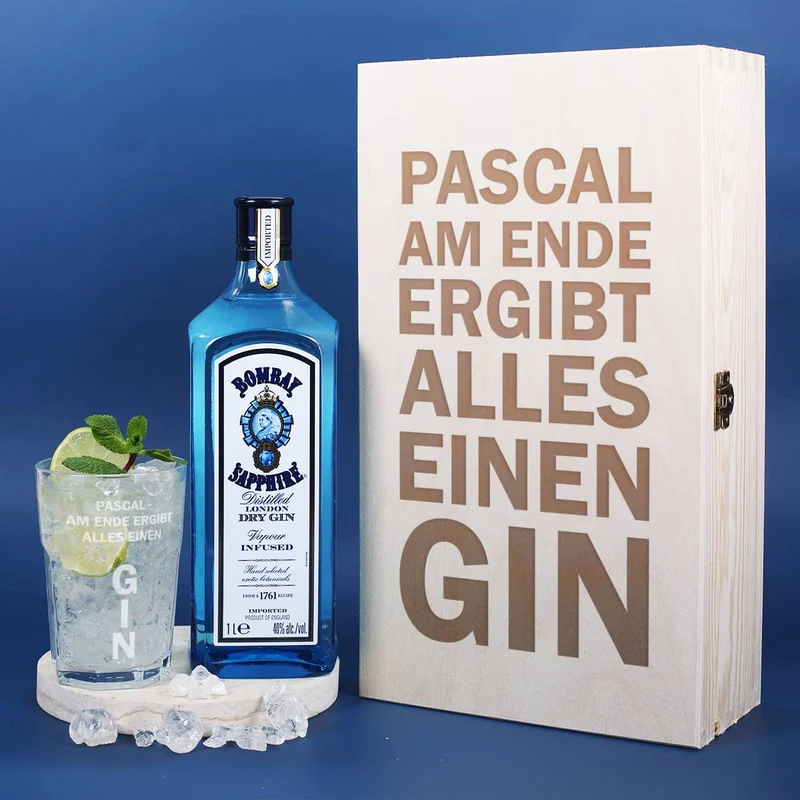 Gin Geschenkset - Am Ende ergibt alles einen GIN - mit Namen