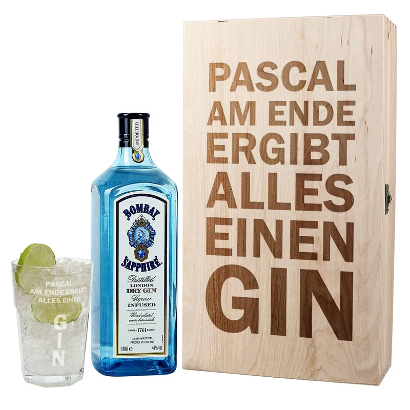 Gin Geschenkset - Am Ende ergibt alles einen GIN - mit Namen