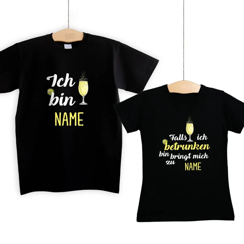 Partner-Shirts Secco - Falls ich betrunken bin, bringt mich zu...