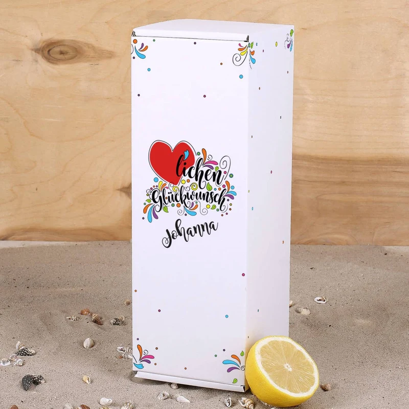 Sierra Tequila Mini Flasche mit graviertem Schnapsglas im Inlay mit bedruckter Pappbox