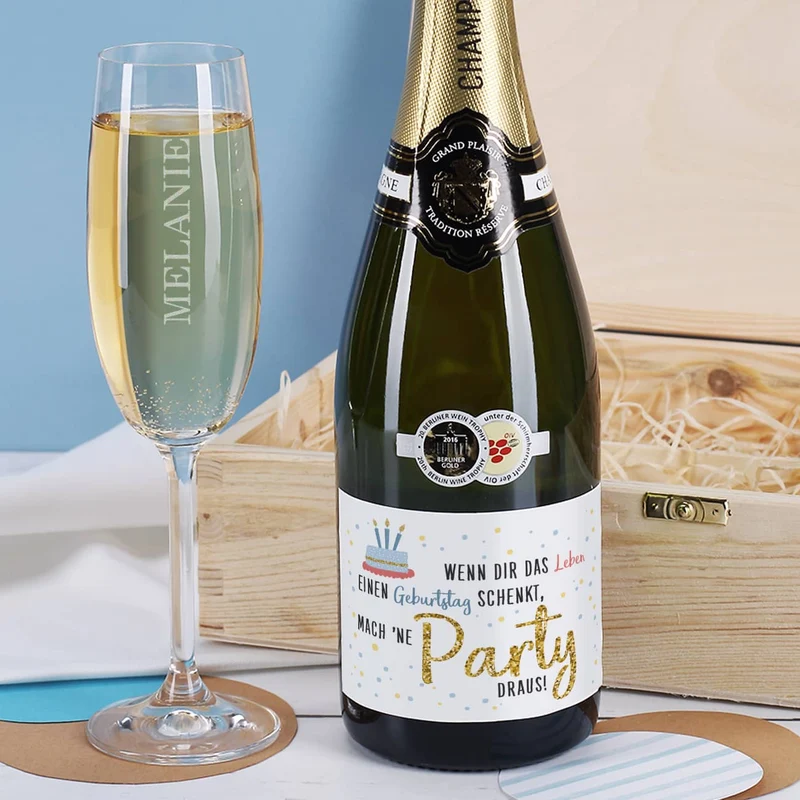 Champagner Geschenkset zum Geburtstag...mach 'ne Party draus