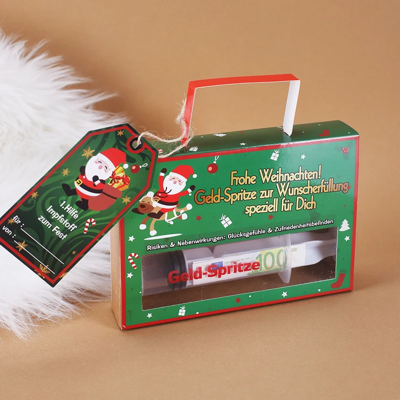 Geld-Spritze zu Weihnachten