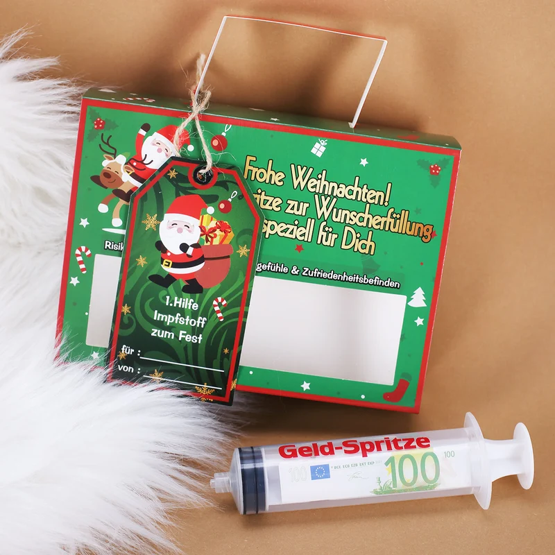 Geld-Spritze zu Weihnachten