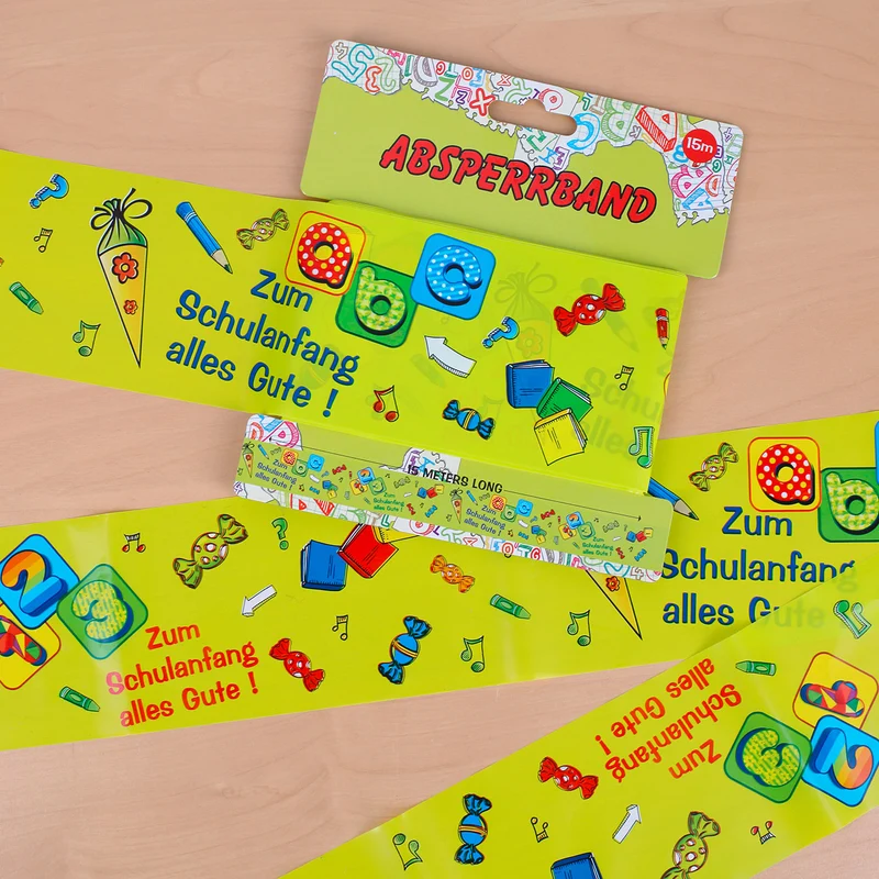Witziges Absperrband zum Schulanfang