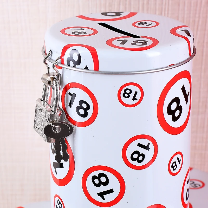 Spardose mit Verkehrszeichen zum 18. Geburtstag