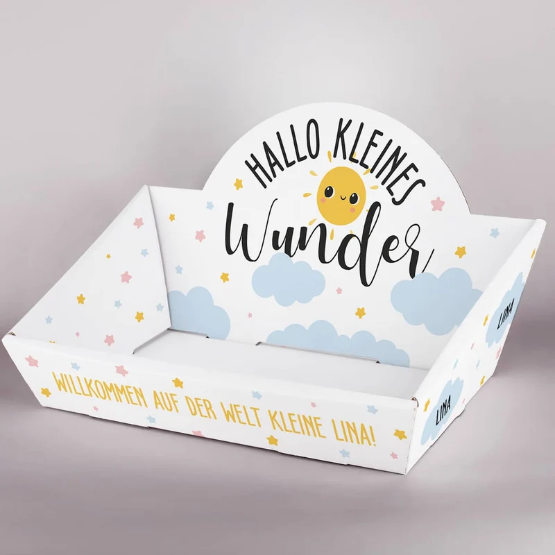 Gefüllter Geschenkkorb zur Geburt - ein rundum perfektes Geschenk