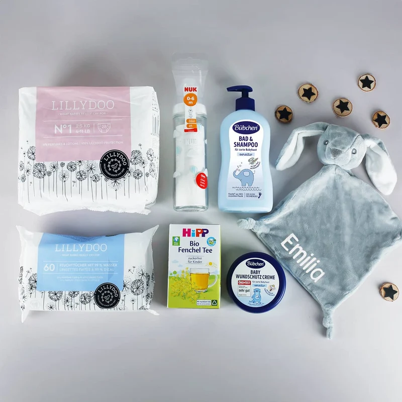 Gefüllter Geschenkkorb zur Geburt - ein rundum perfektes Geschenk