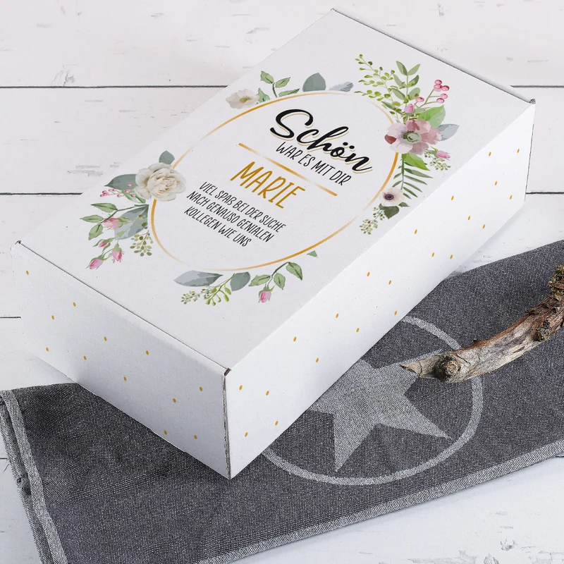 Schön, war es mit dir - Weingeschenkset zum Abschied mit Biorebe Wein, Glas und Geschenkbox
