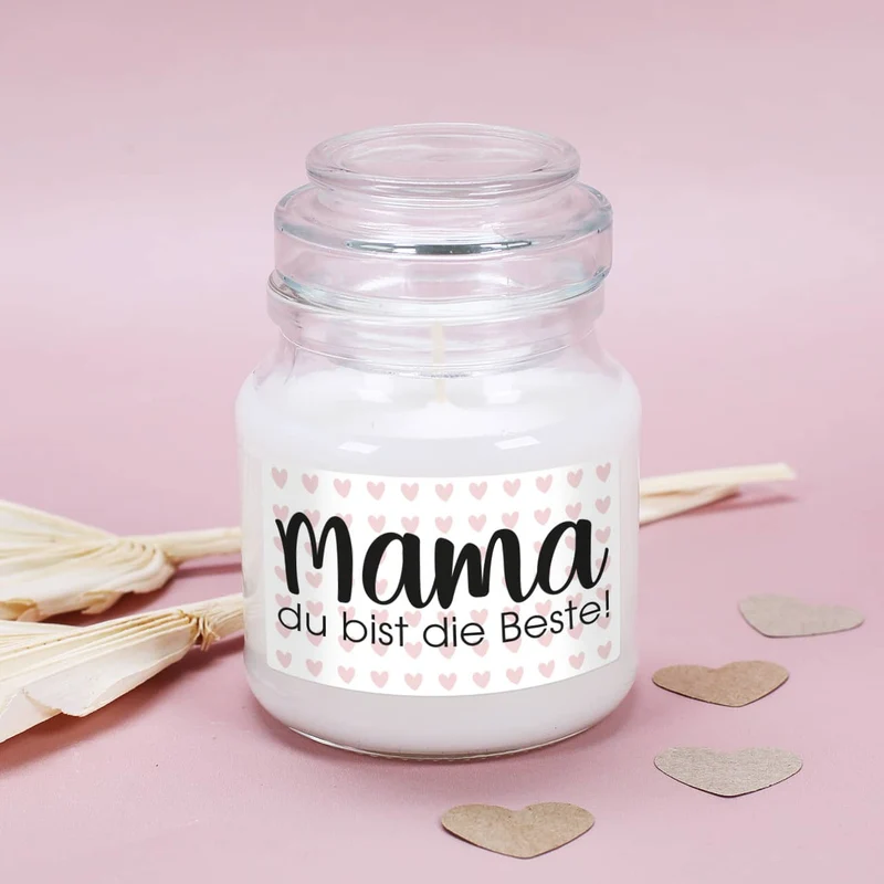 Das größte Glück ist, eine Mama wie Dich zu haben. - Geschenkset mit Wein und Duftkerze