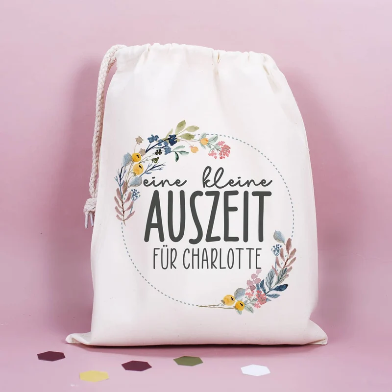 Eine kleine Auszeit - Geschenkset mit Wein und Duftkerze