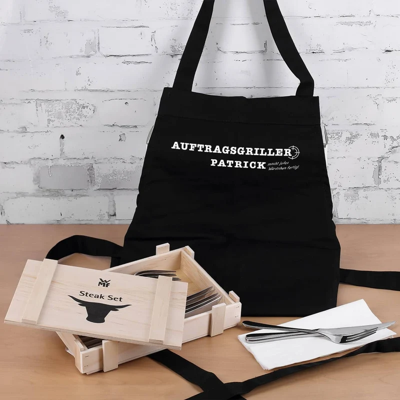 WMF Steak Besteckset mit Auftragsgriller Schürze