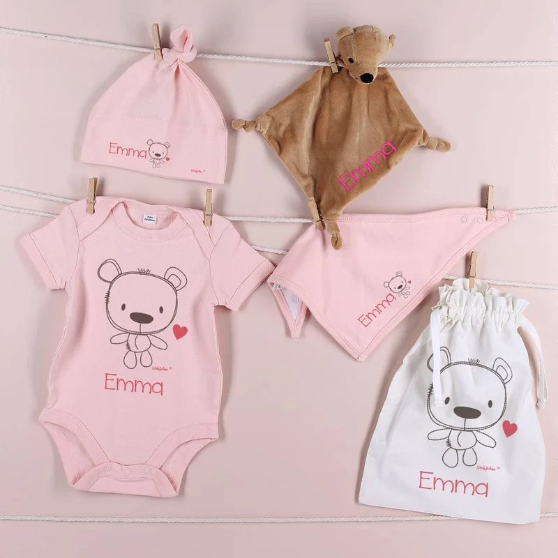 Teddy-Geschenkset für Mädchen zur Geburt