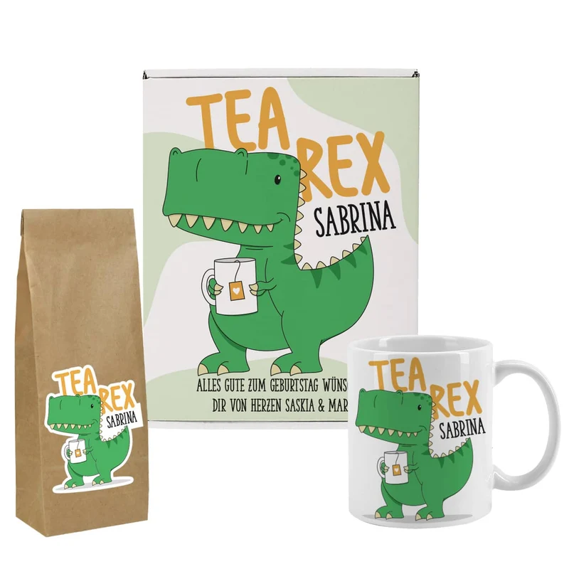 Tea-Rex - Tee-Geschenkset mit T-Rex Motiv