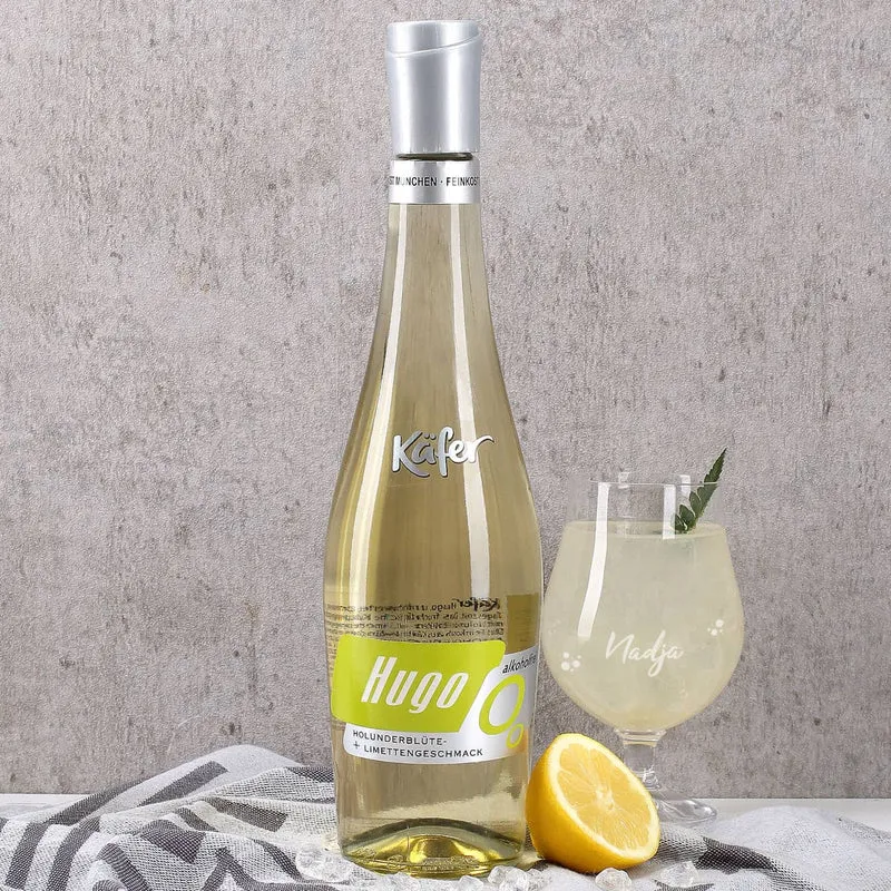 Alkoholfreier Cocktail im Set mit Box, graviertem Glas und Postkarte