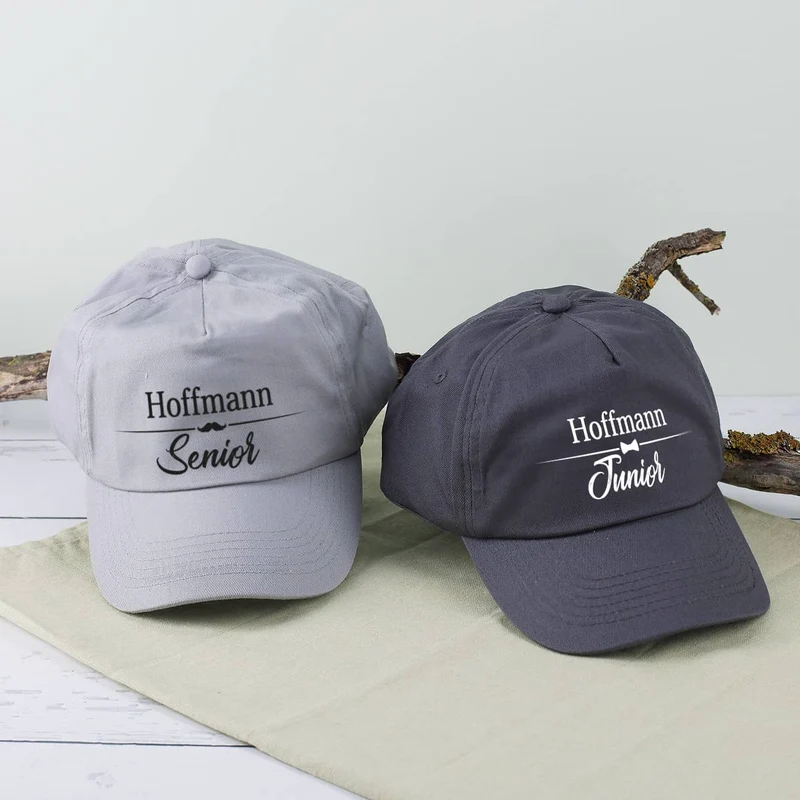 Basecap Set Senior und Junior mit Name