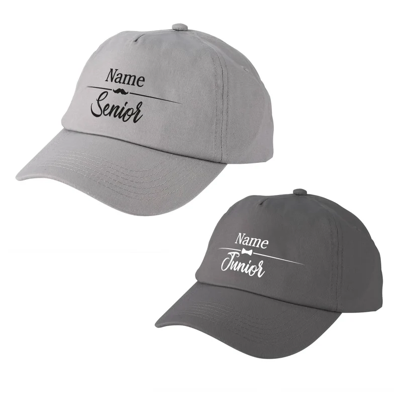Basecap Set Senior und Junior mit Name
