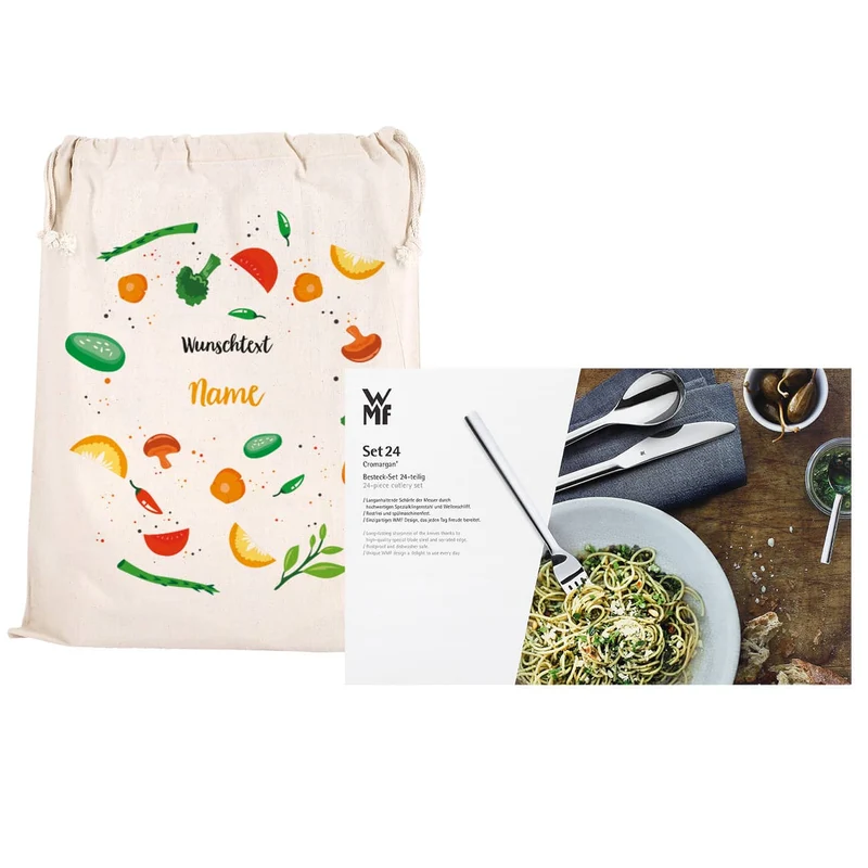 WMF Besteckset und Geschenksack mit Ihren Texten bedruckt
