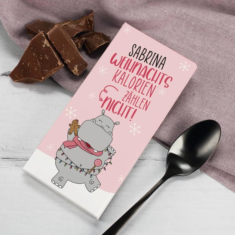 Weihnachtskalorien zählen nicht! - Geschenkset zu Weihnachten mit Tasse und Schoki